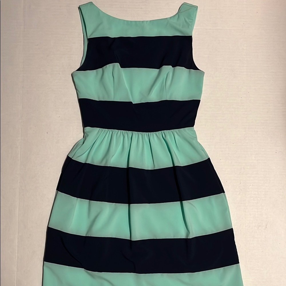 Cocktail Dress in Mint and Navy